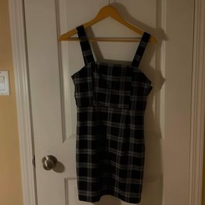 Black N White Tartan Dress